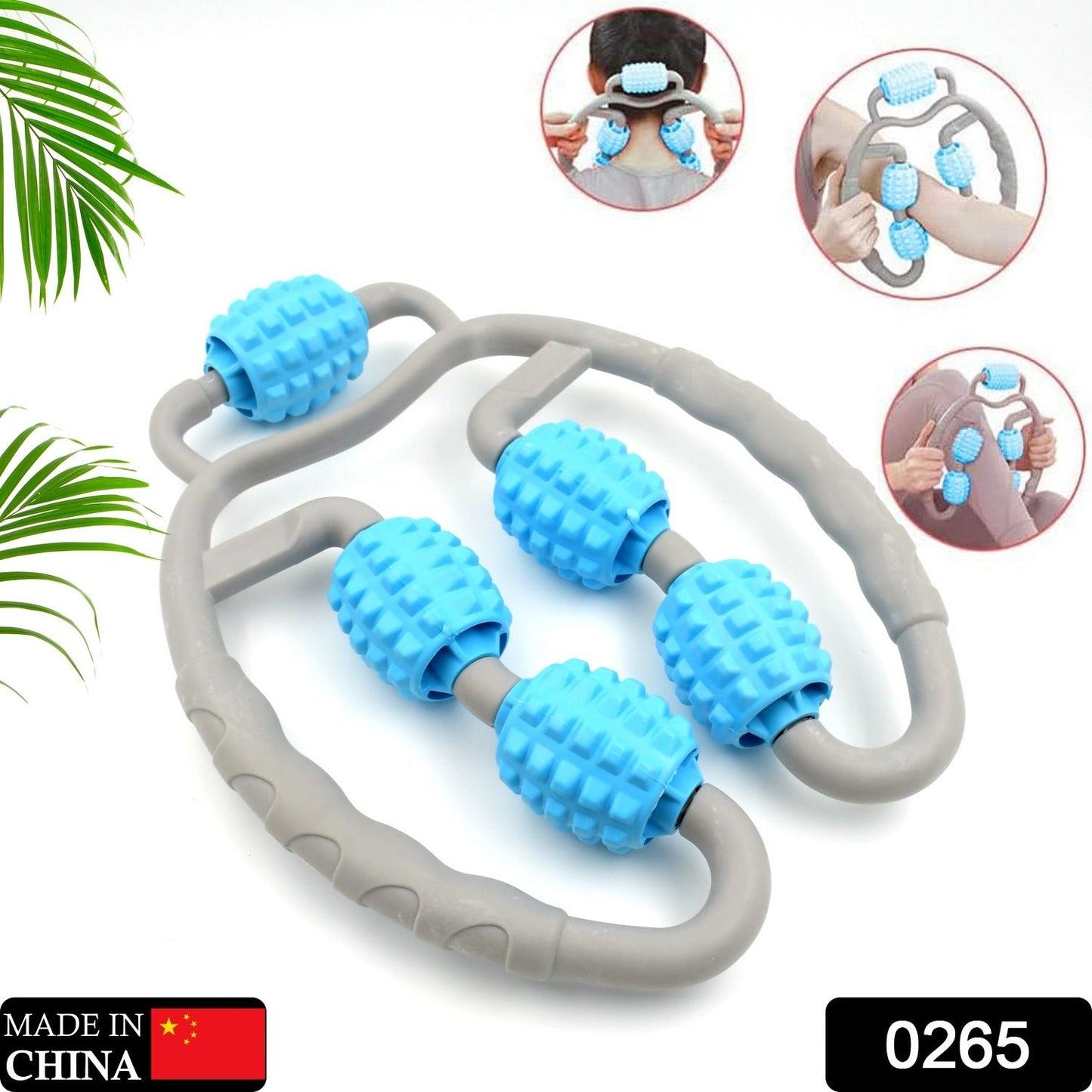 Elastic PP deep tissue massage roller with drop-shaped nodes