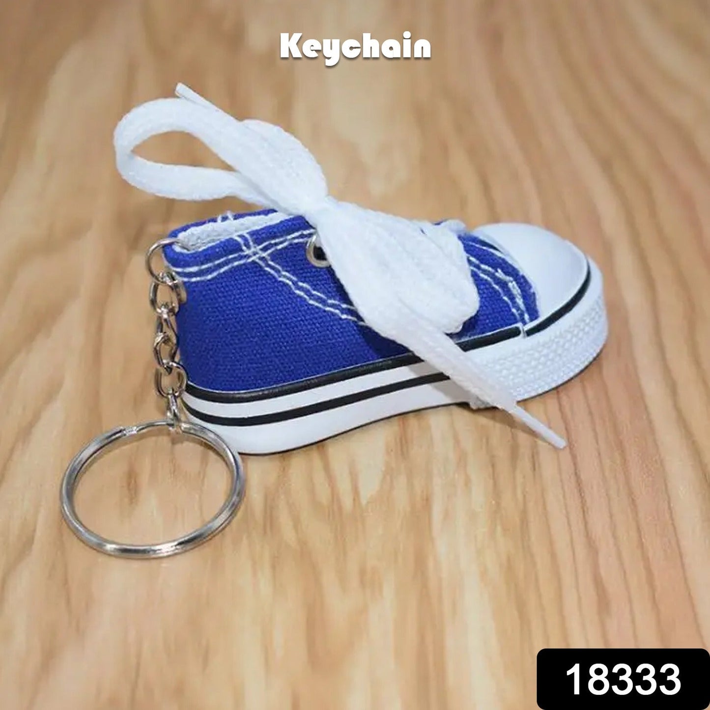 Classic Sneaker Keychain, Lightweight Converse style mini shoe keychain for backpacks