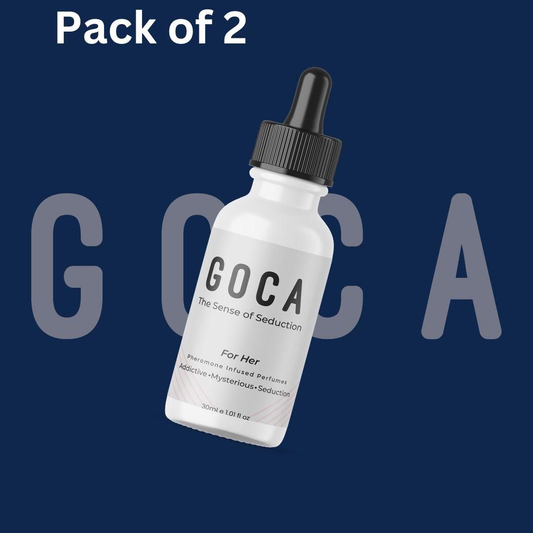 GOCA The Sense of Seduction For Her 30ML Pack of 2 – Long Lasting Pheromone Perfume, pheromone perfume for women, long lasting perfume for women, seductive perfume for her, natural pheromone perfume, floral spicy musk perfume, luxury women’s perfume, perfume pack of 2, safe perfume for sensitive skin, dermatologically tested perfume, daily wear perfume for women, travel friendly perfume, elegant women’s fragrance, natural extract perfume, special occasion perfume, best pheromone perfume