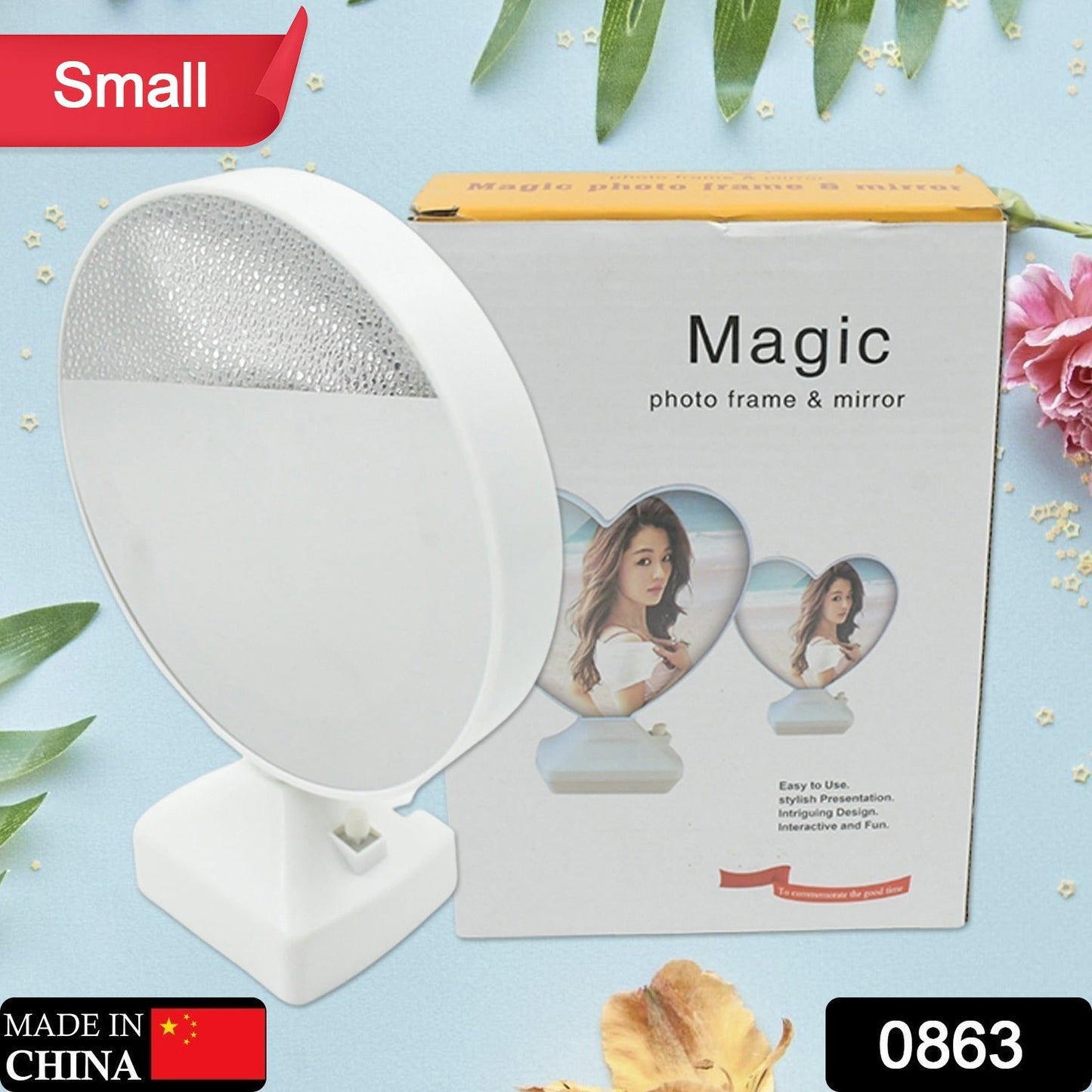 2 in 1 magic LED mirror that turns into glowing photo frame when powered, perfect for gifting