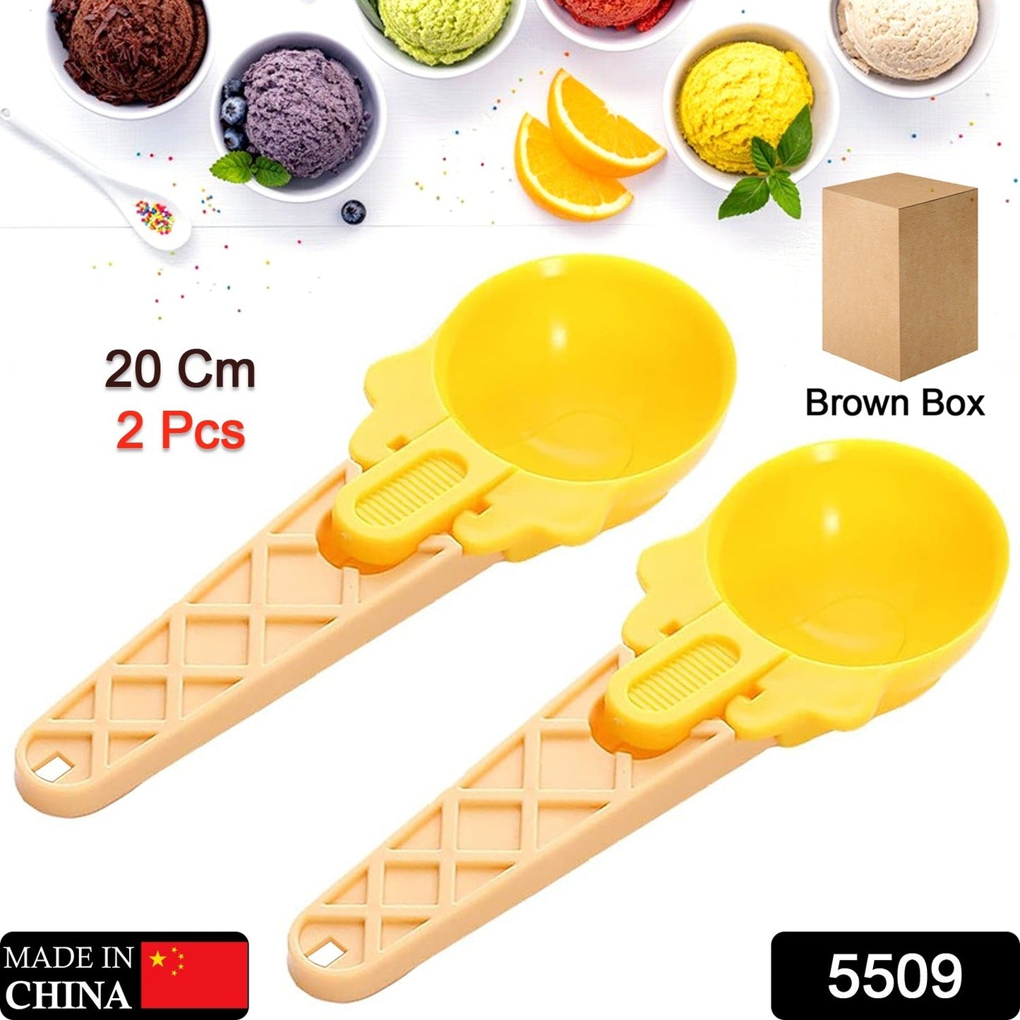 Ice cream scoop set used for melon balls and fruit serving