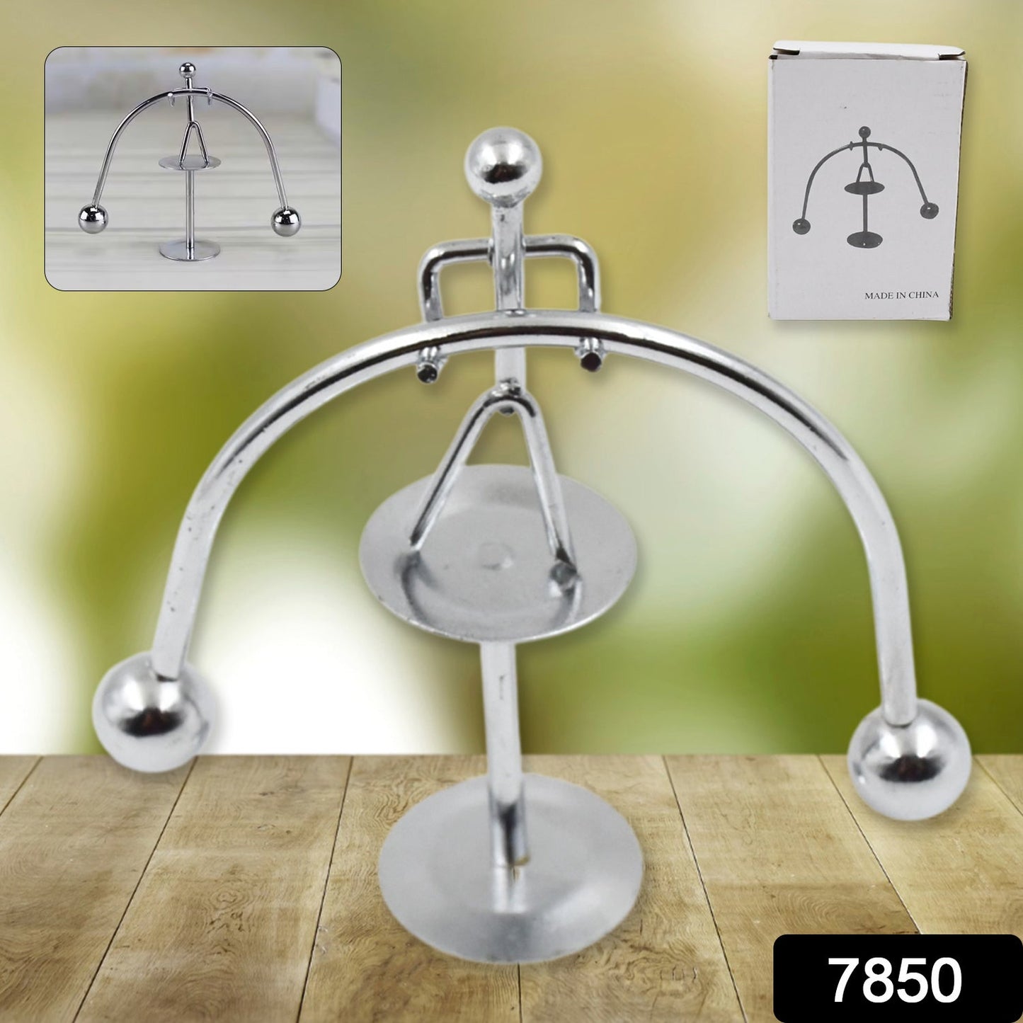 Perpetual motion balance man figurine crafted in durable steel for home and office table décor