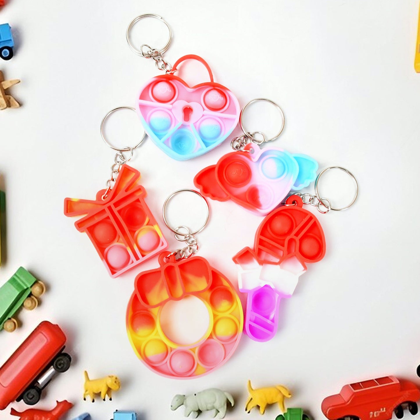 Stress relief bubble pop toy set for school and travel