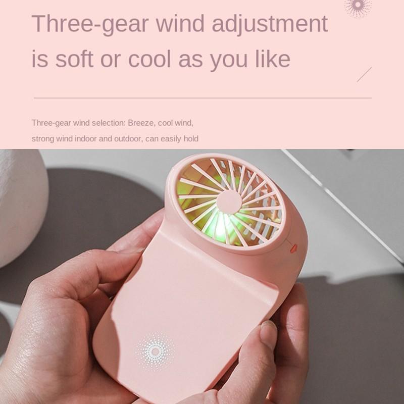3-speed USB fan with mobile device stand for office and home