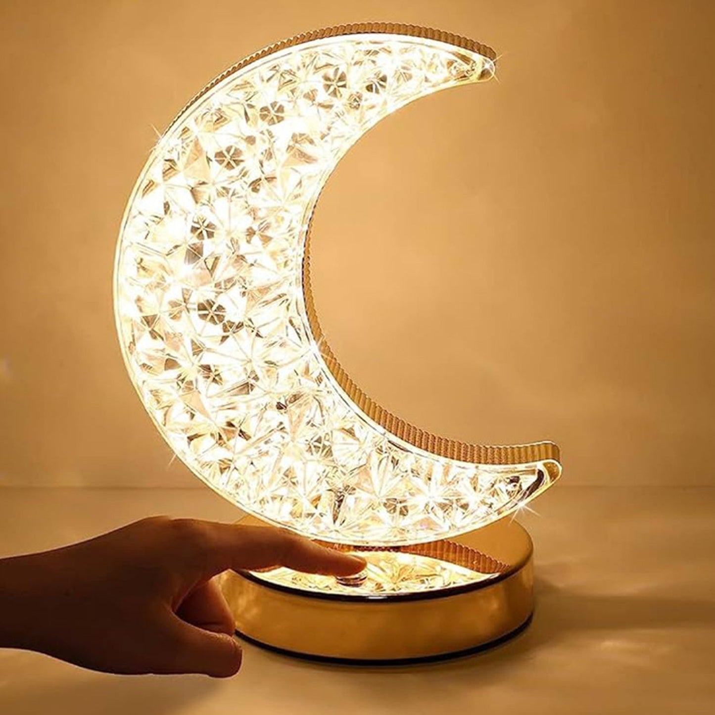 Decorative crystal lamp with stepless dimming brightness options