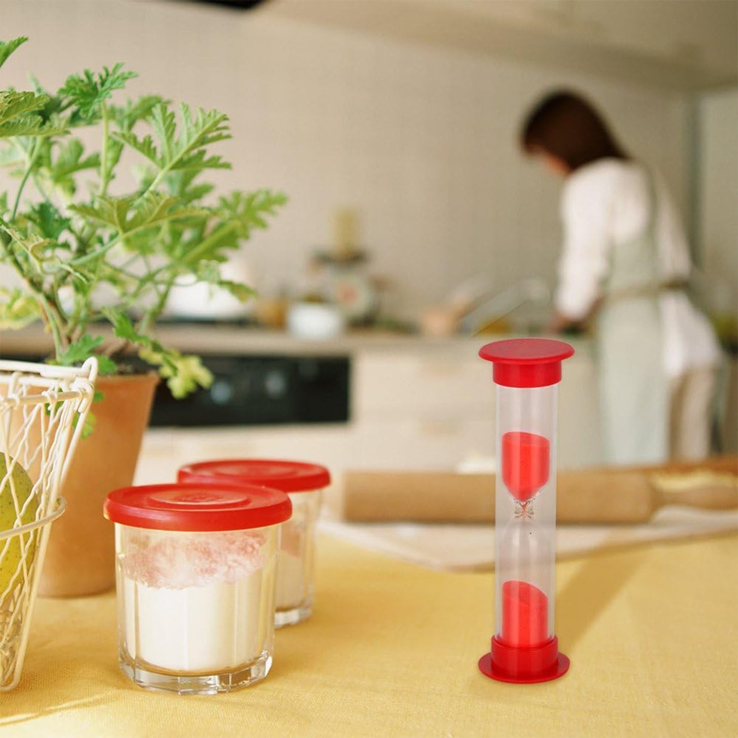 Multi-purpose sand timer for brushing, games, and cooking