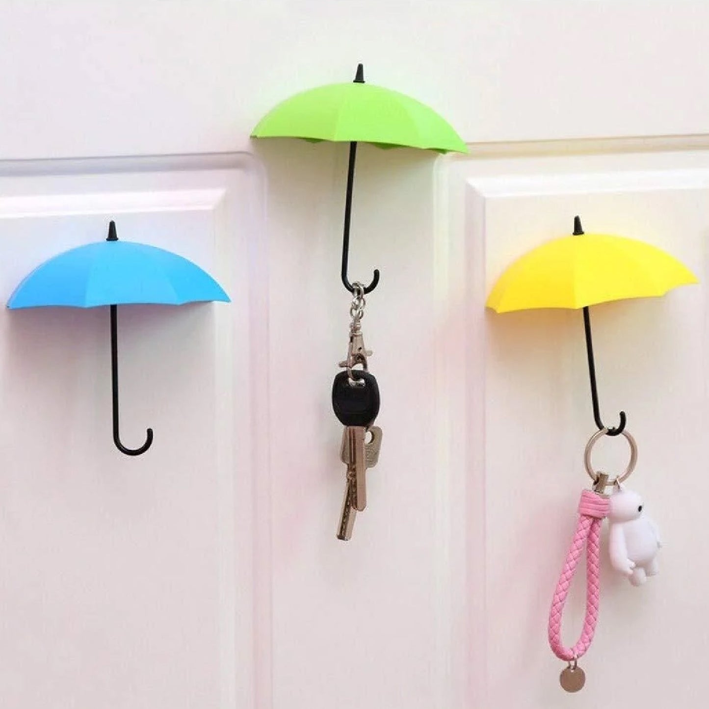 Decorative umbrella key and hat holder for home and office walls