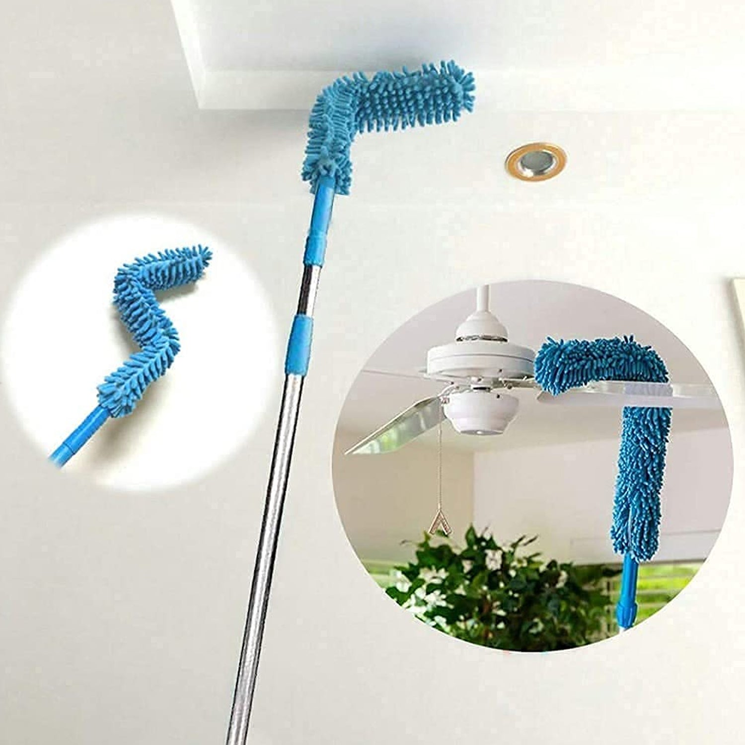 Flexible 360 degree dust cleaning brush cleaning ceiling corners