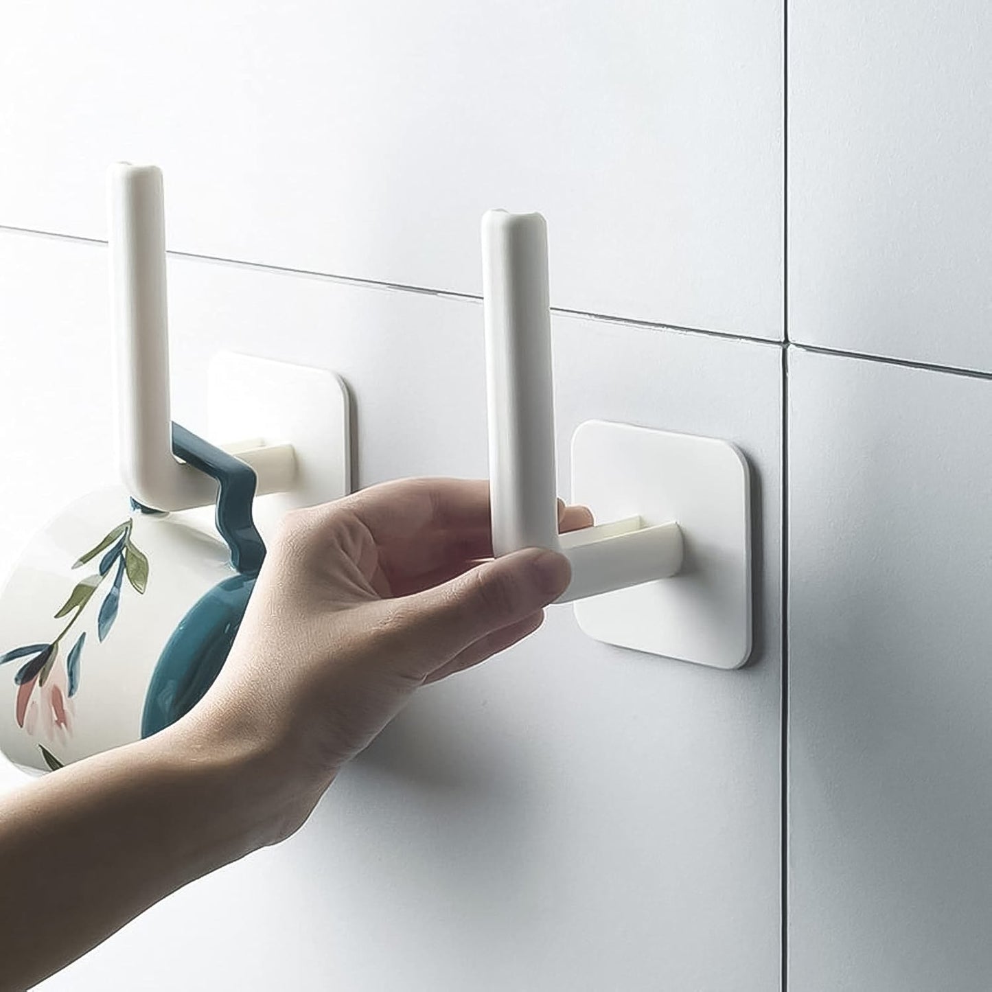 MultiRack Shelf Organizer, ABS plastic multipurpose shelf organizer with drain hole and adhesive hooks