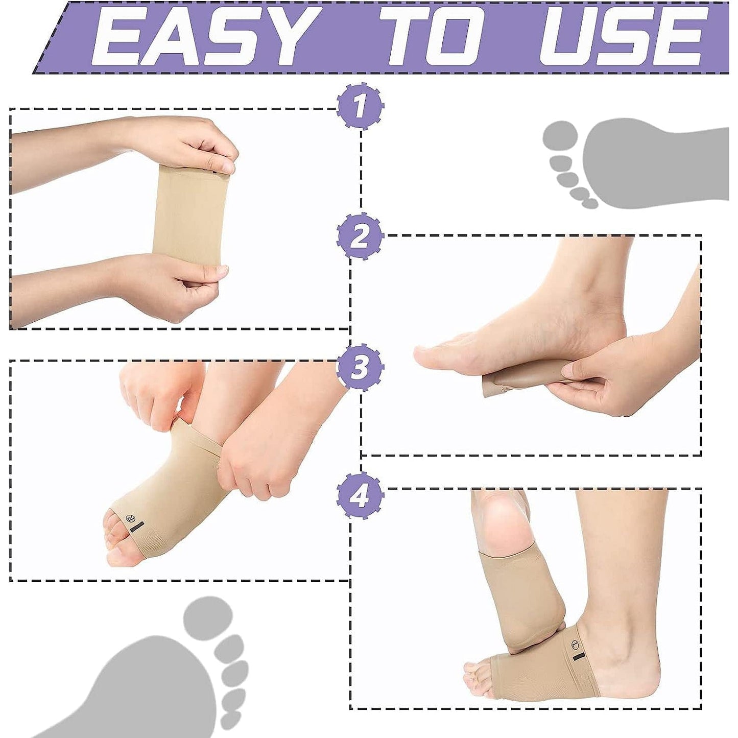 How to use Compression arch support foot sleeve for daily comfort