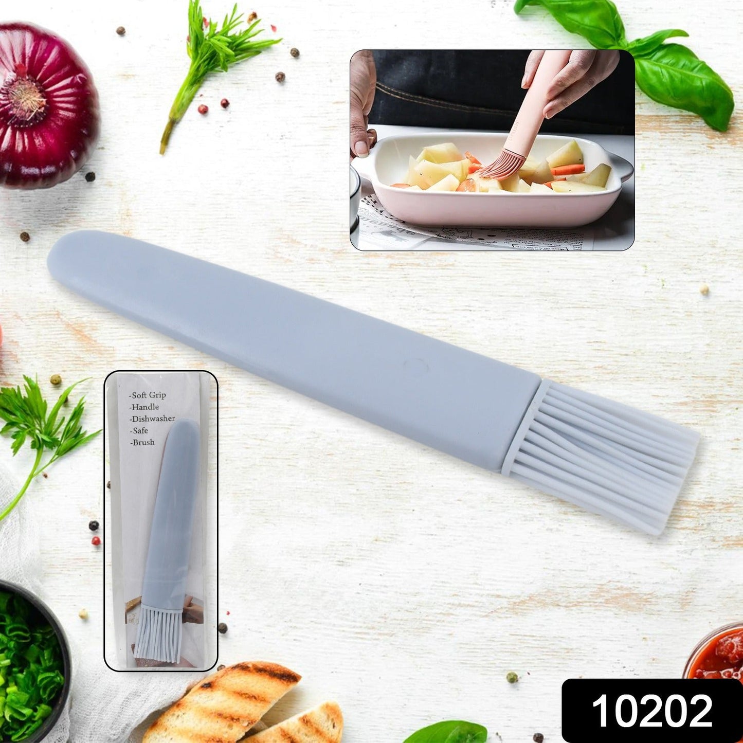 BBQ Sauce Brush, Heat resistant silicone basting brush used for butter and oil