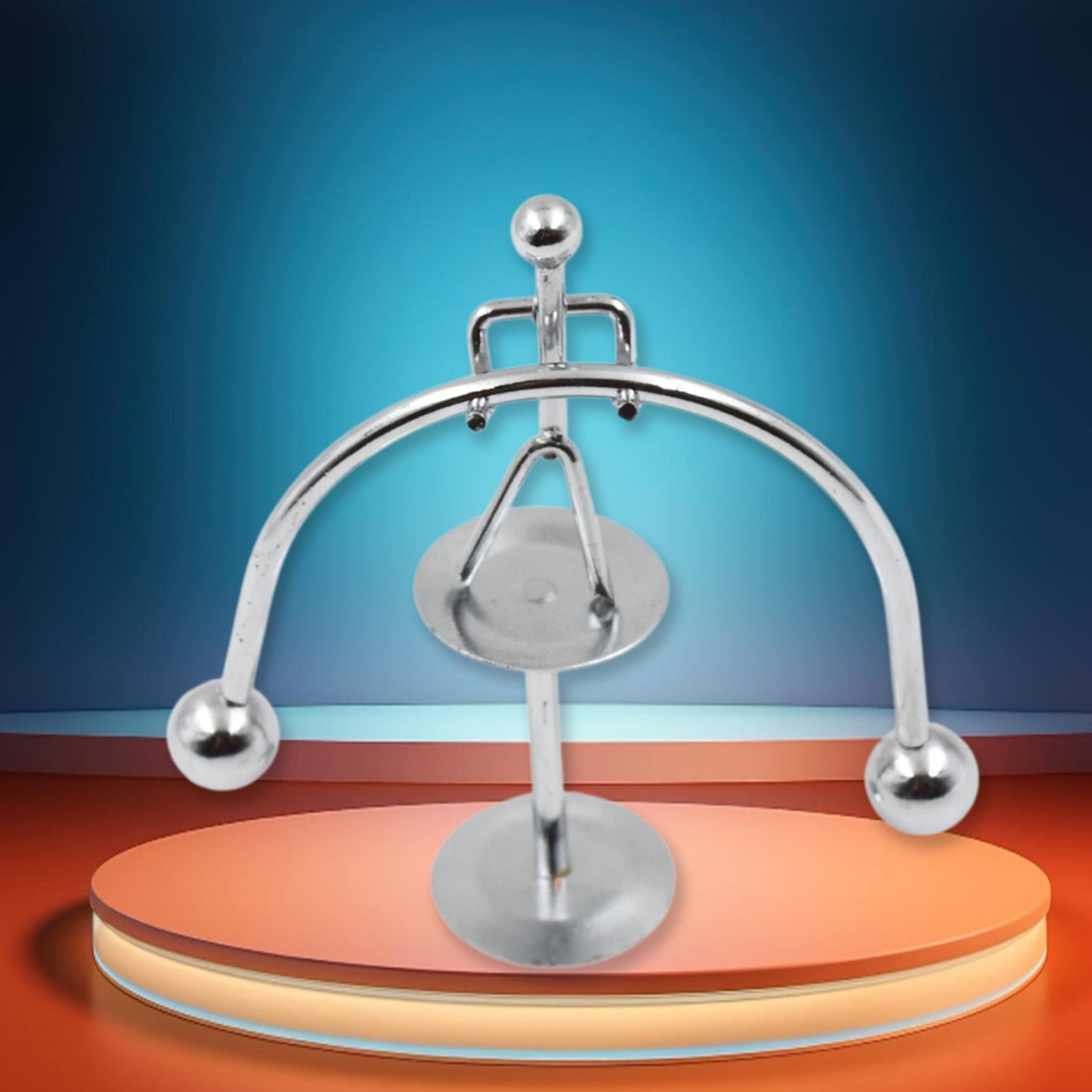 Small desk toy metal balance sculpture ideal for students to learn physics and relaxation