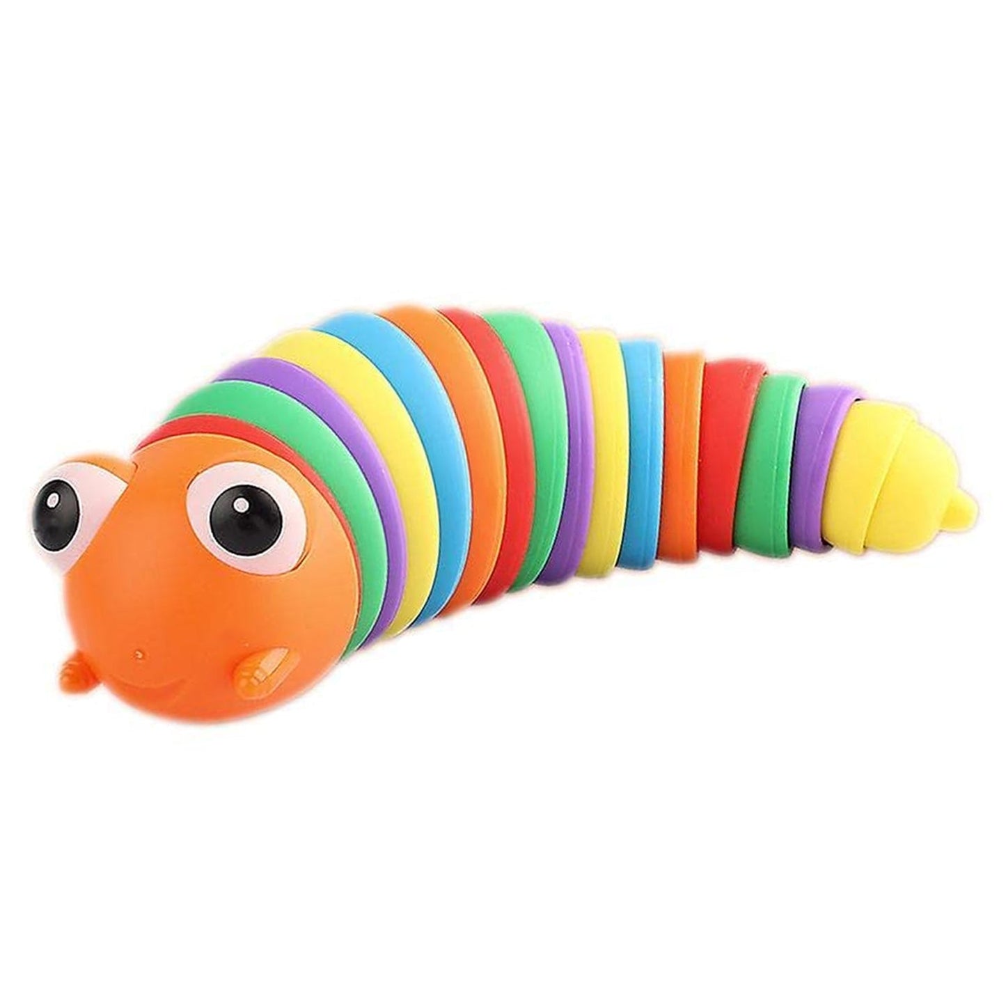 Sensory slug finger toy making clicking sound for relaxation