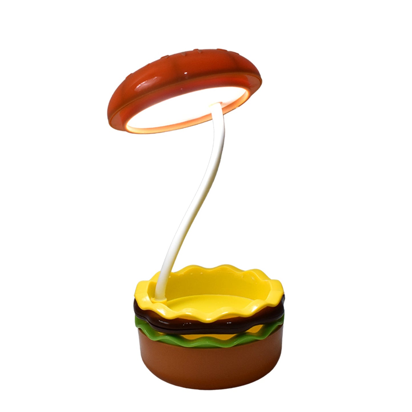 Cartoon burger LED lamp portable study light for kids room