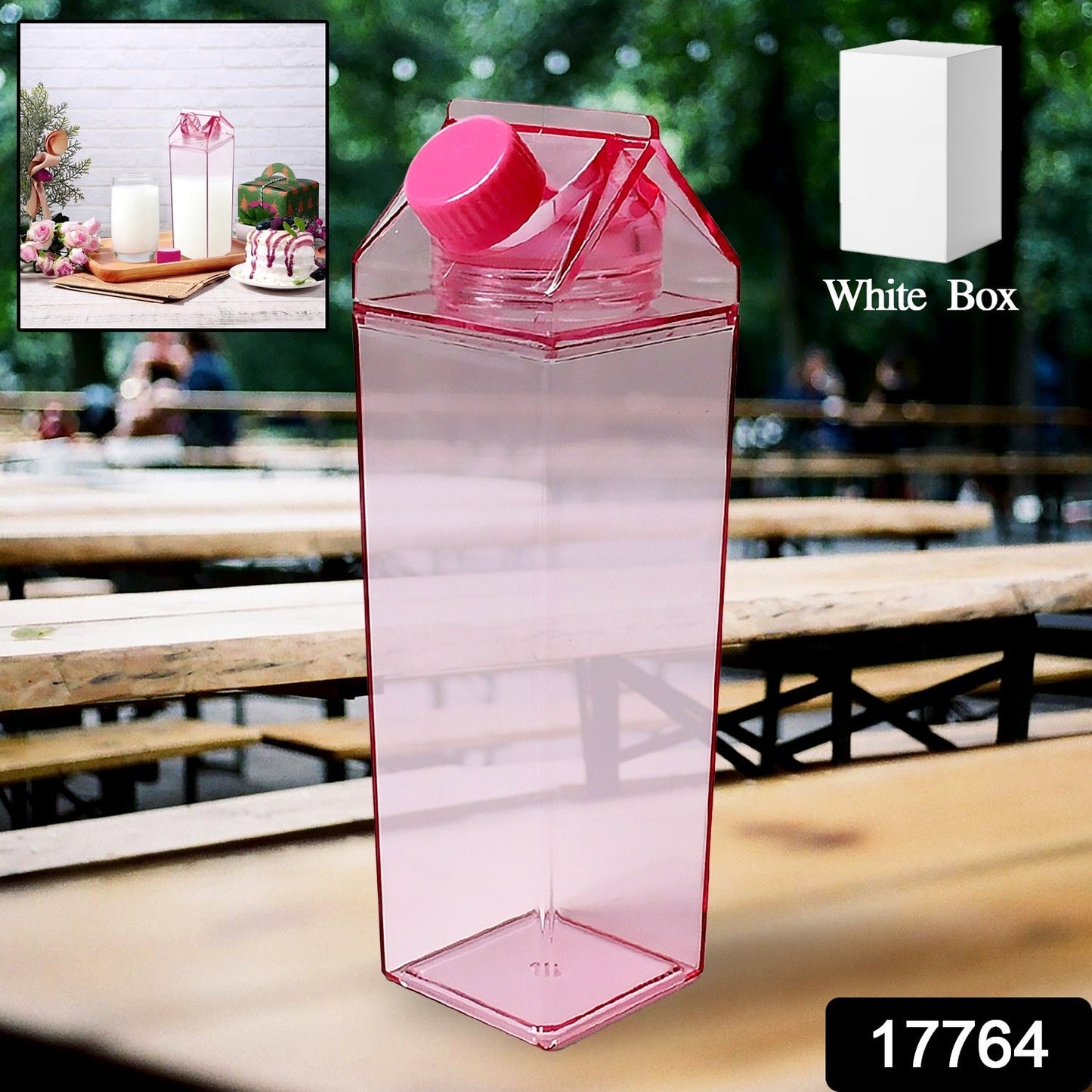Colorful clear plastic water bottle portable for travel and sports