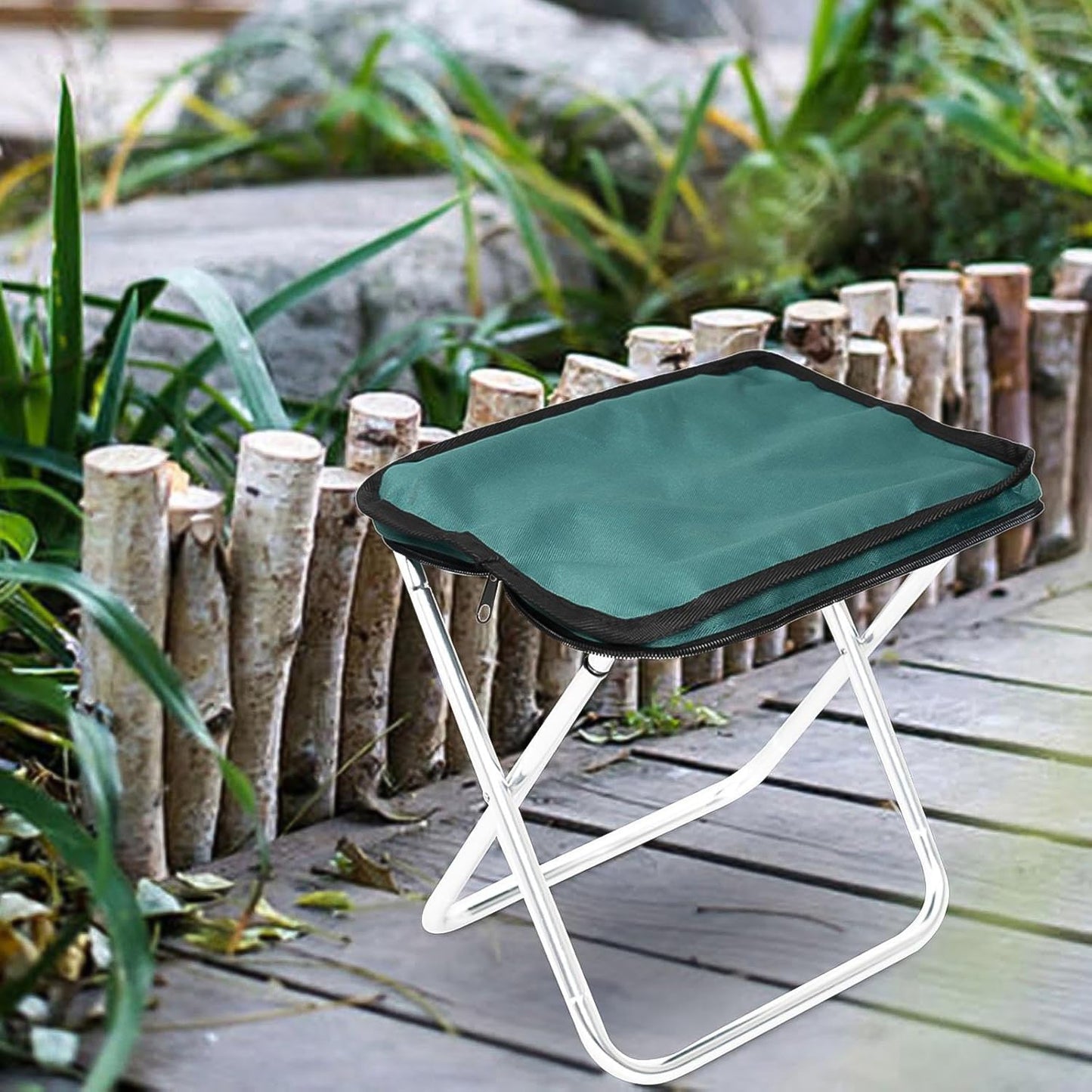 Trek Lite Folding Stool, Portable collapsible stool for fishing hiking and camping trips