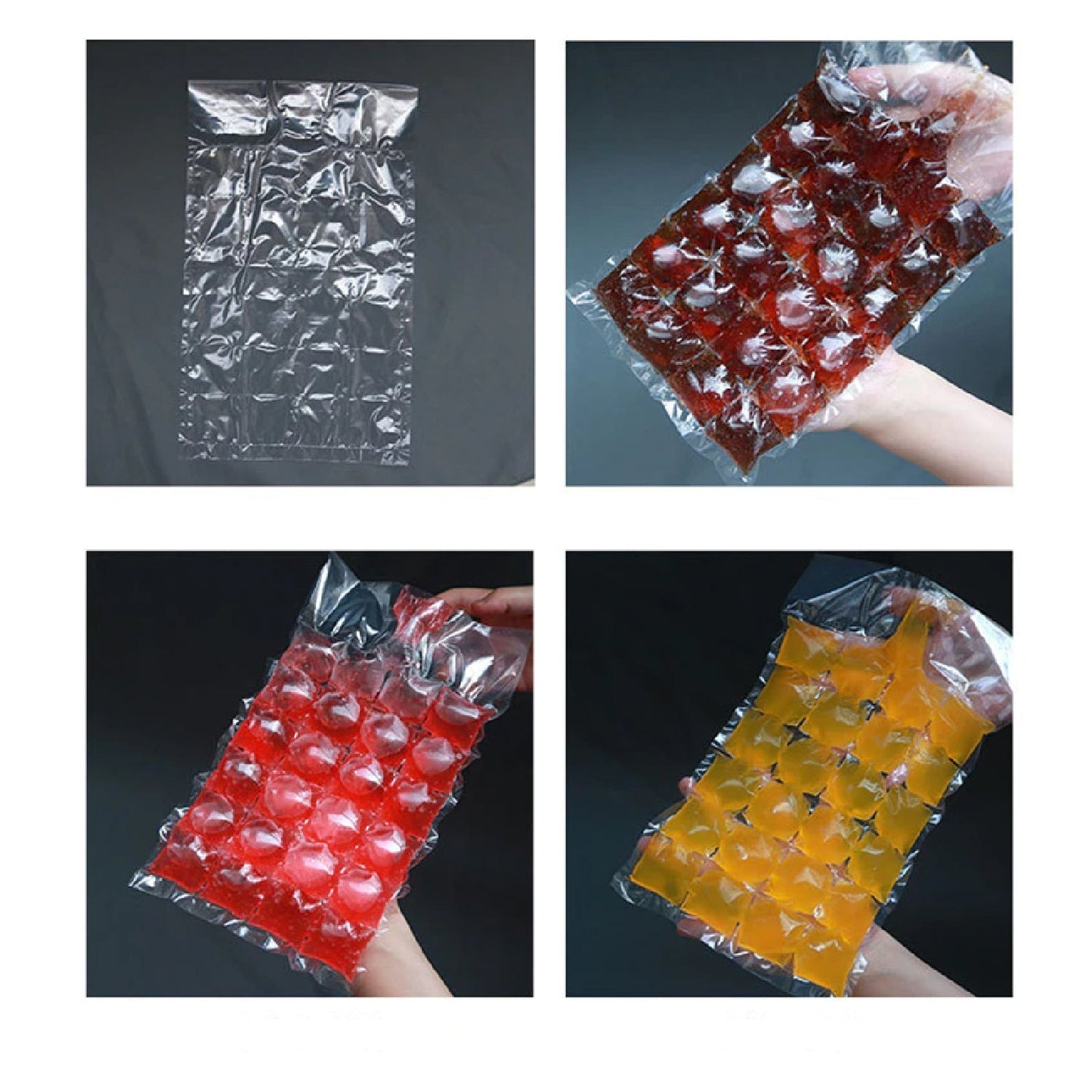Food grade BPA-free transparent ice bags for cold drinks