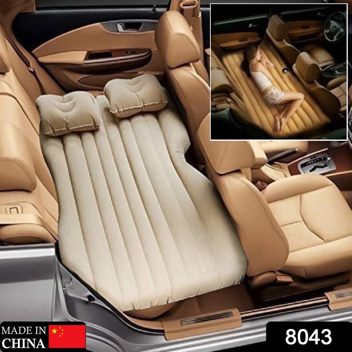 Foldable travel mattress for car back seat and SUV