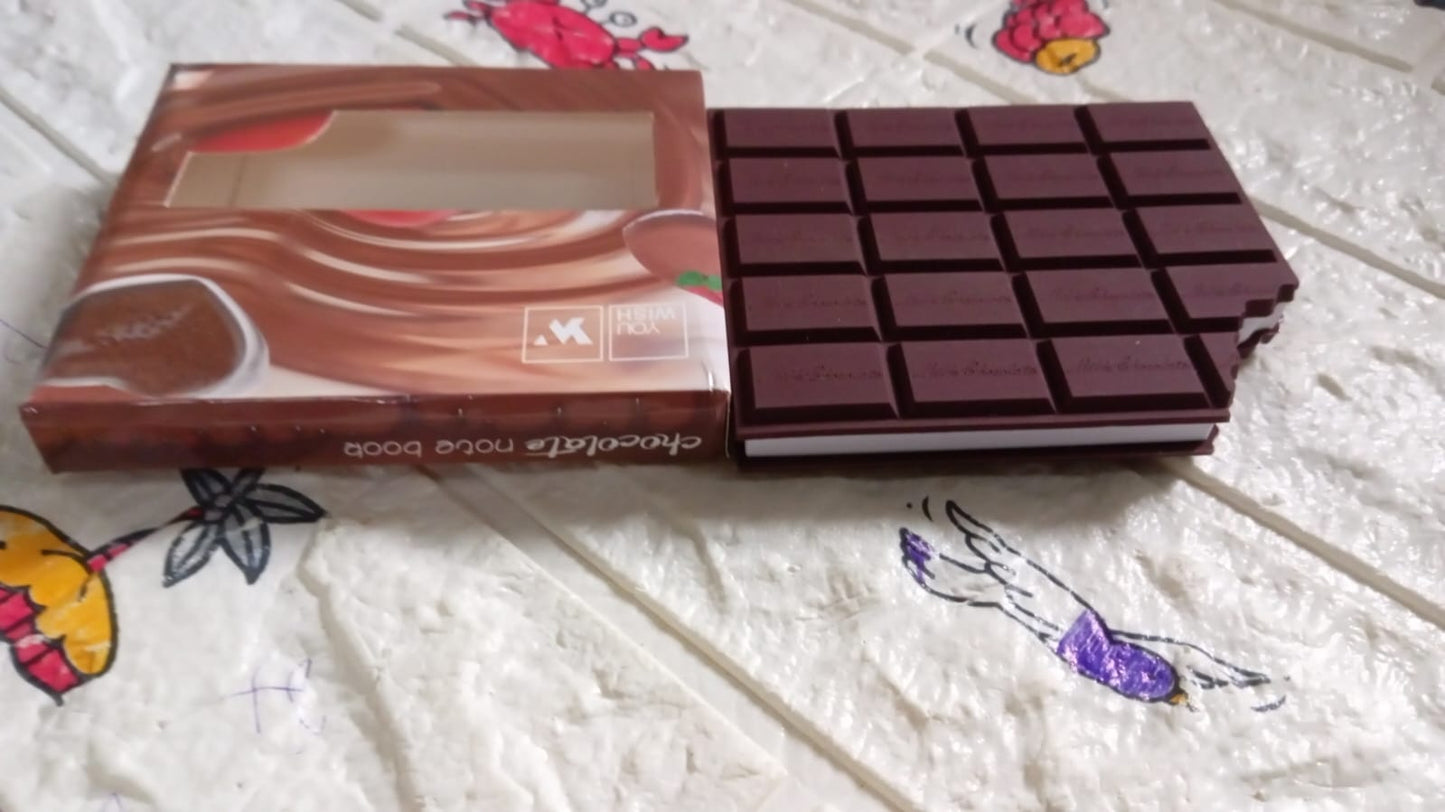 School diary with bite-shaped chocolate themed cover