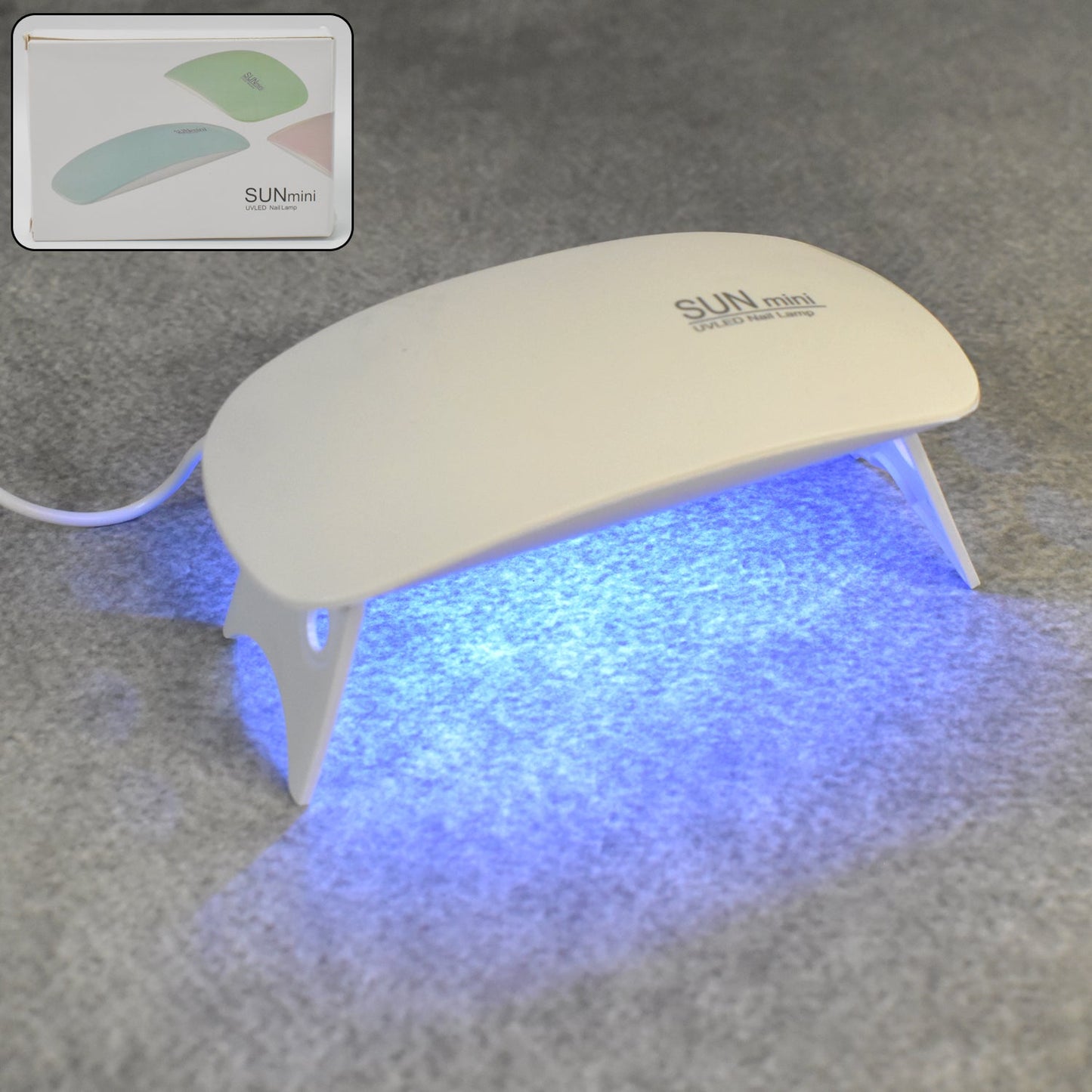 Mini nail dryer lamp USB powered for gel manicure and pedicure