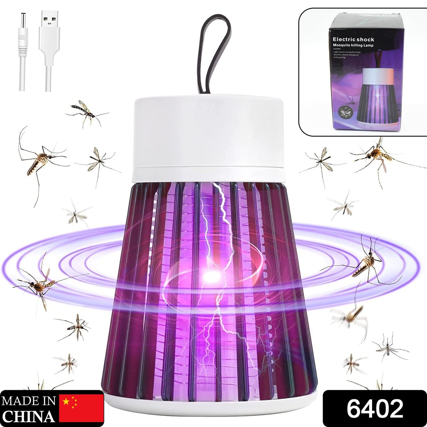 Compact electric mosquito trap for indoor and outdoor use