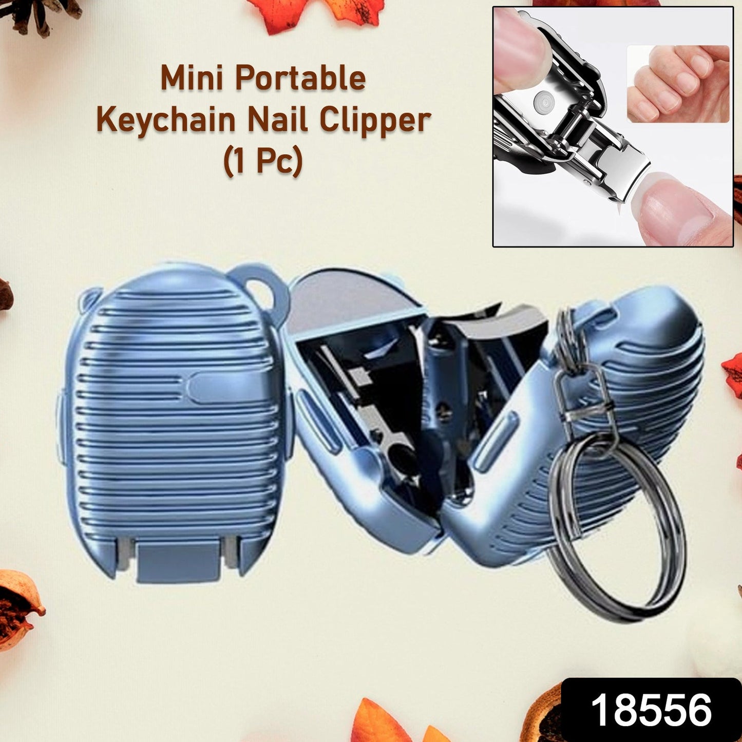 Clip ‘n’ Go Portable nail clipper with built-in nail file folding design