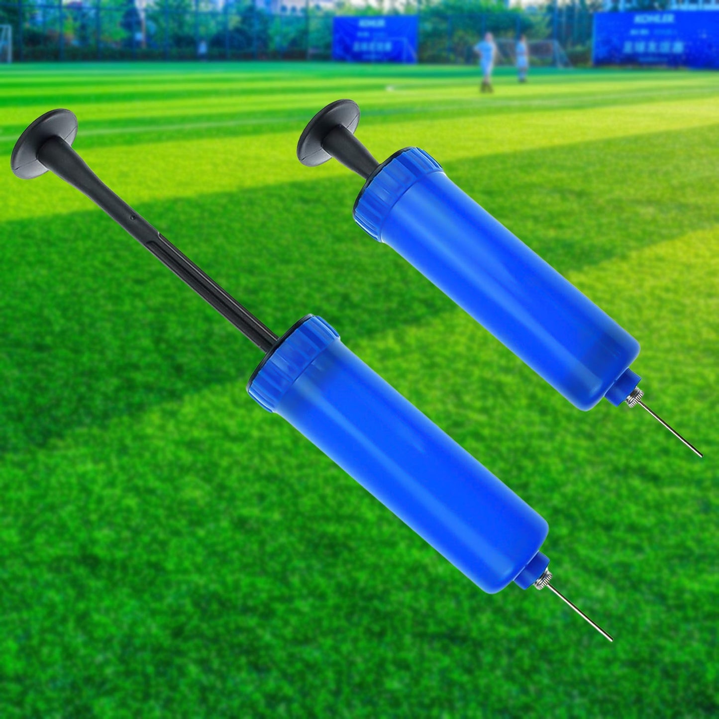 Durable ball inflator hand pump with stainless steel inflation needle