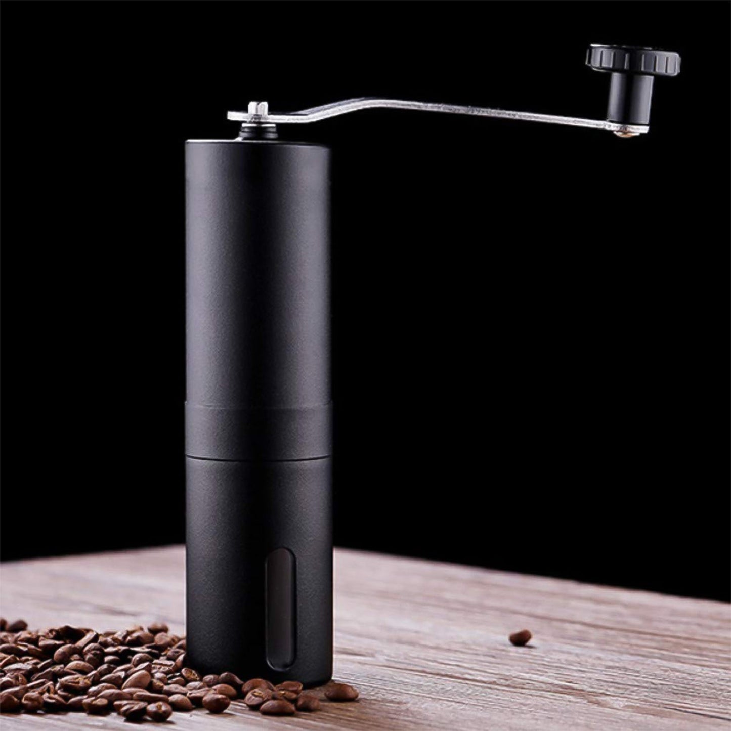SteelBrew Manual Grinder, Portable stainless steel manual coffee grinder with adjustable burr