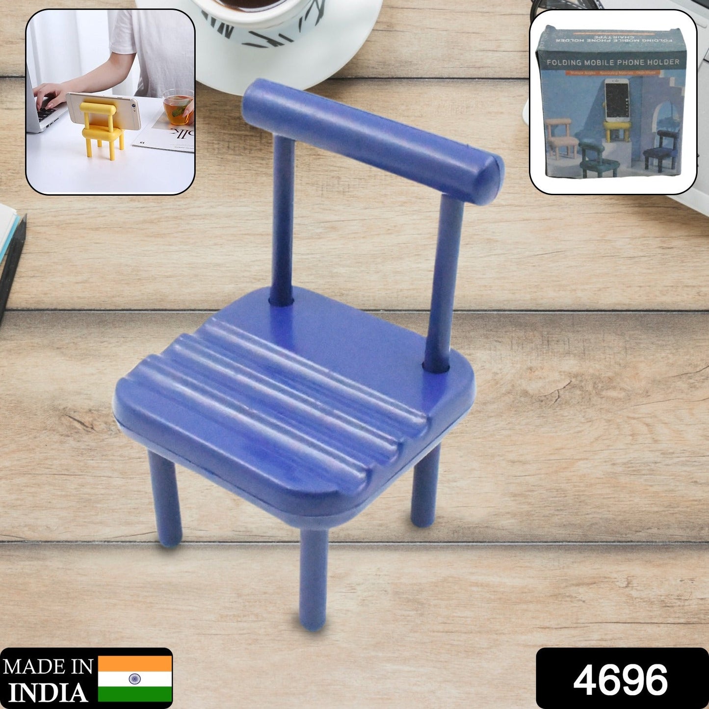 Portable phone stand crafted from premium beech wood