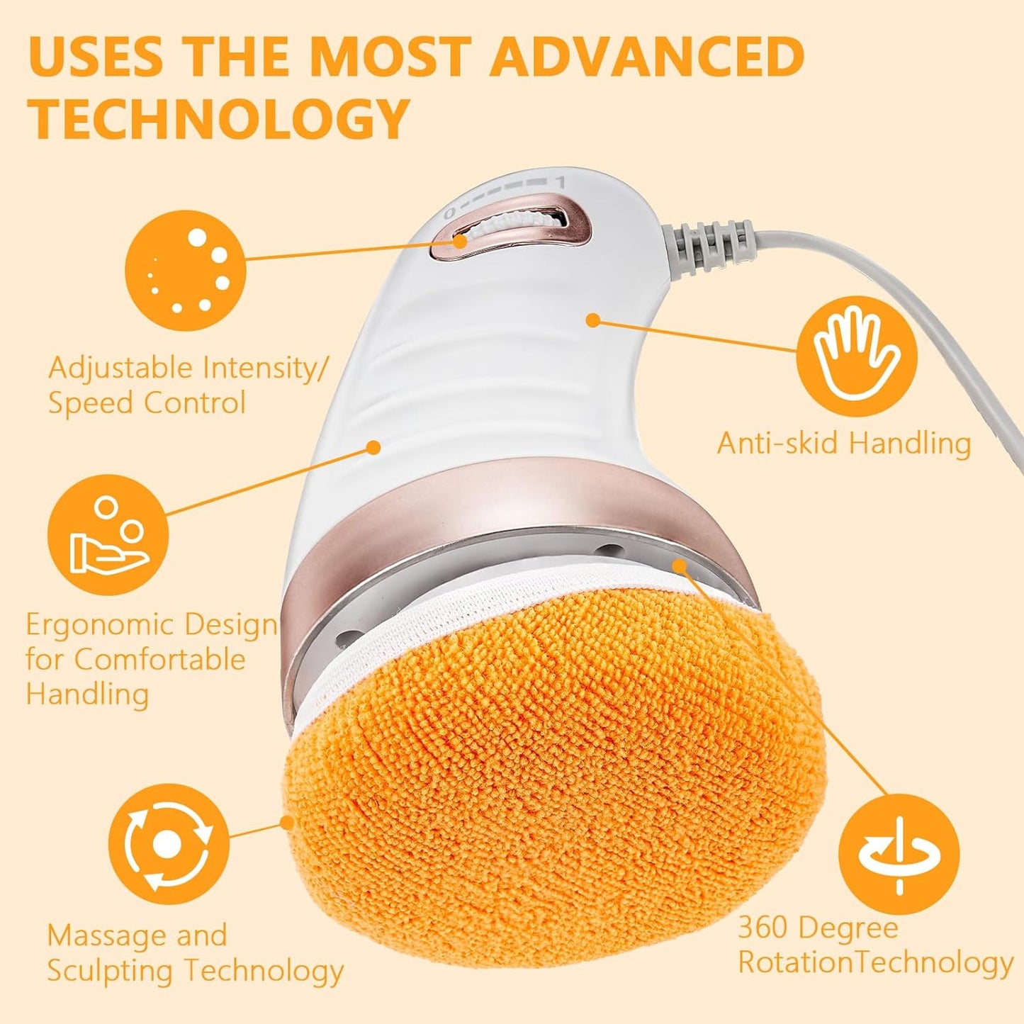 Spa style home massager machine improving circulation and toning