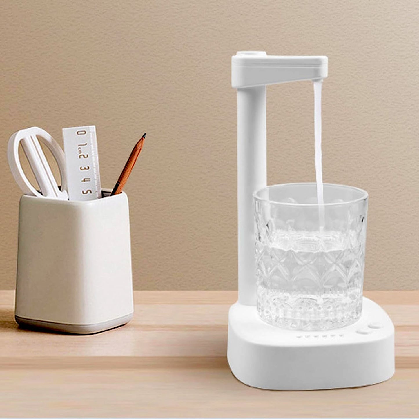 Desk water dispenser for quick drinking convenience at work