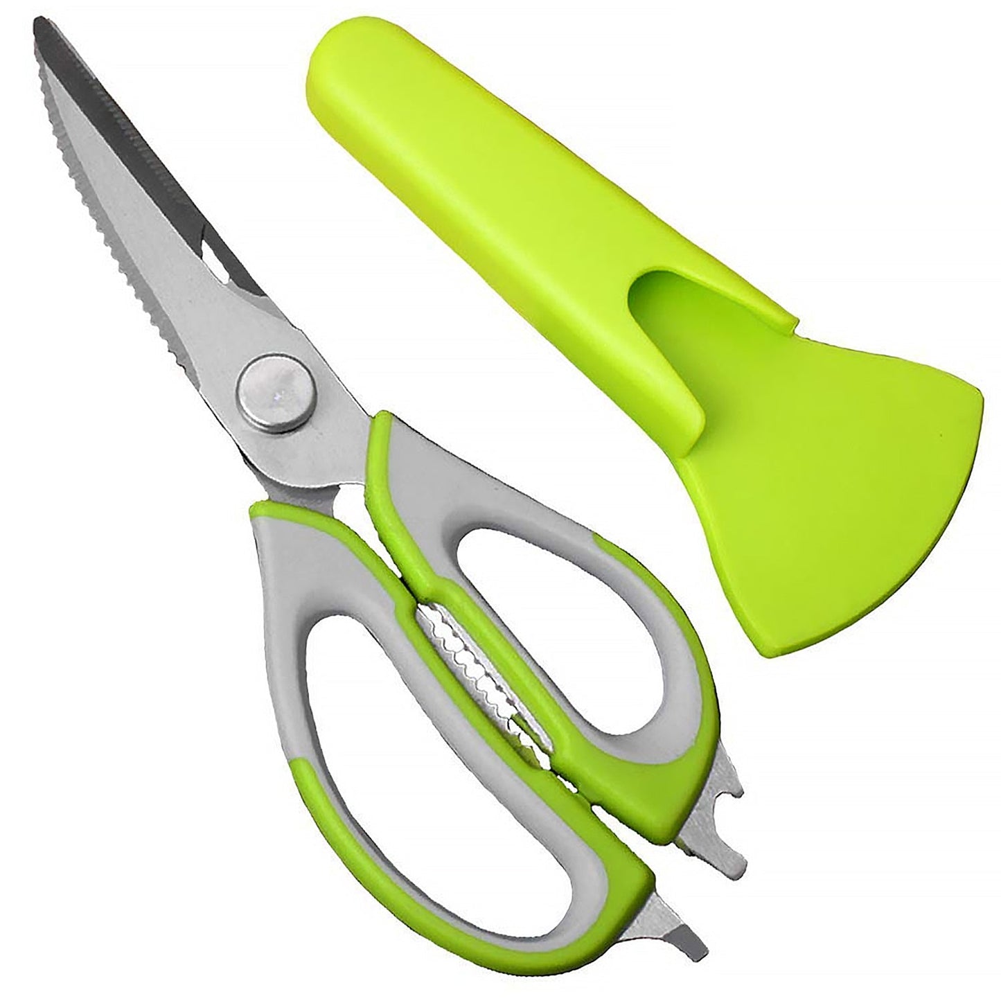 8-in-1 scissors functioning as bottle opener and nutcracker