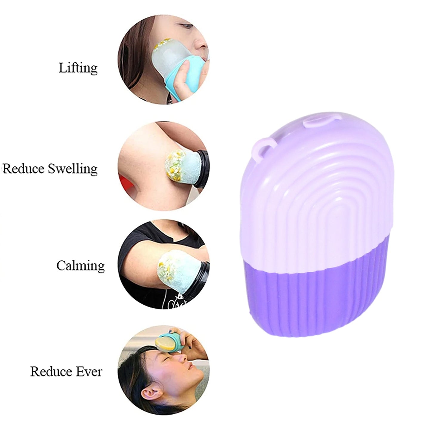Cooling facial roller for reducing redness and facial bags