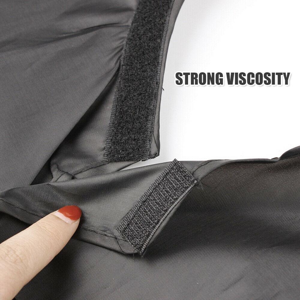 Reusable beard apron catching hair during shaving at home