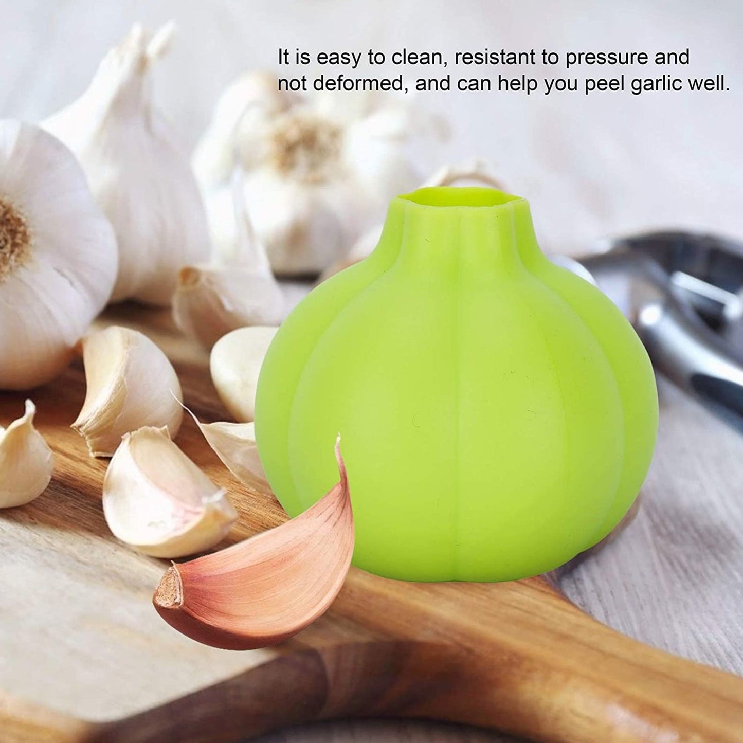 Eco-safe garlic and ginger peeler in silicone design, portable and useful for daily Indian meals