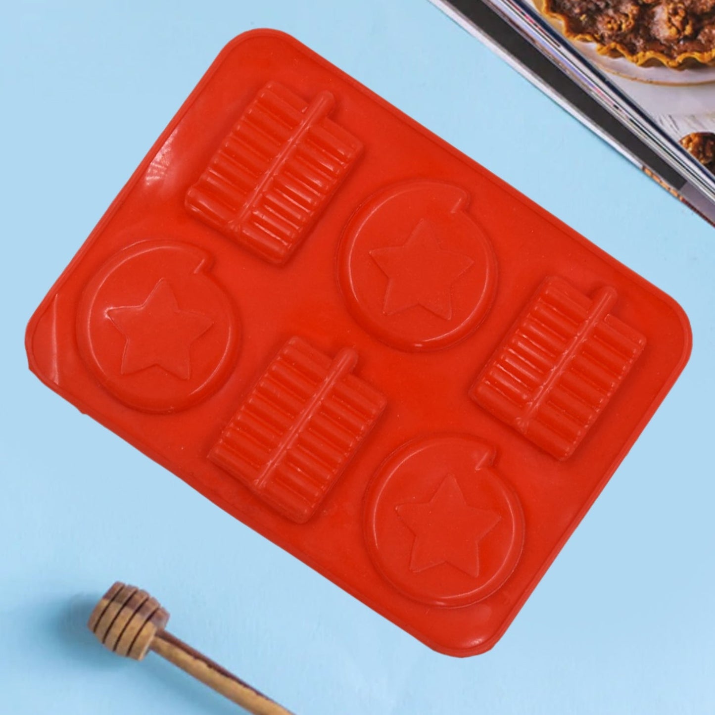 Multipurpose silicone mold tray for ice cubes and frozen yogurt