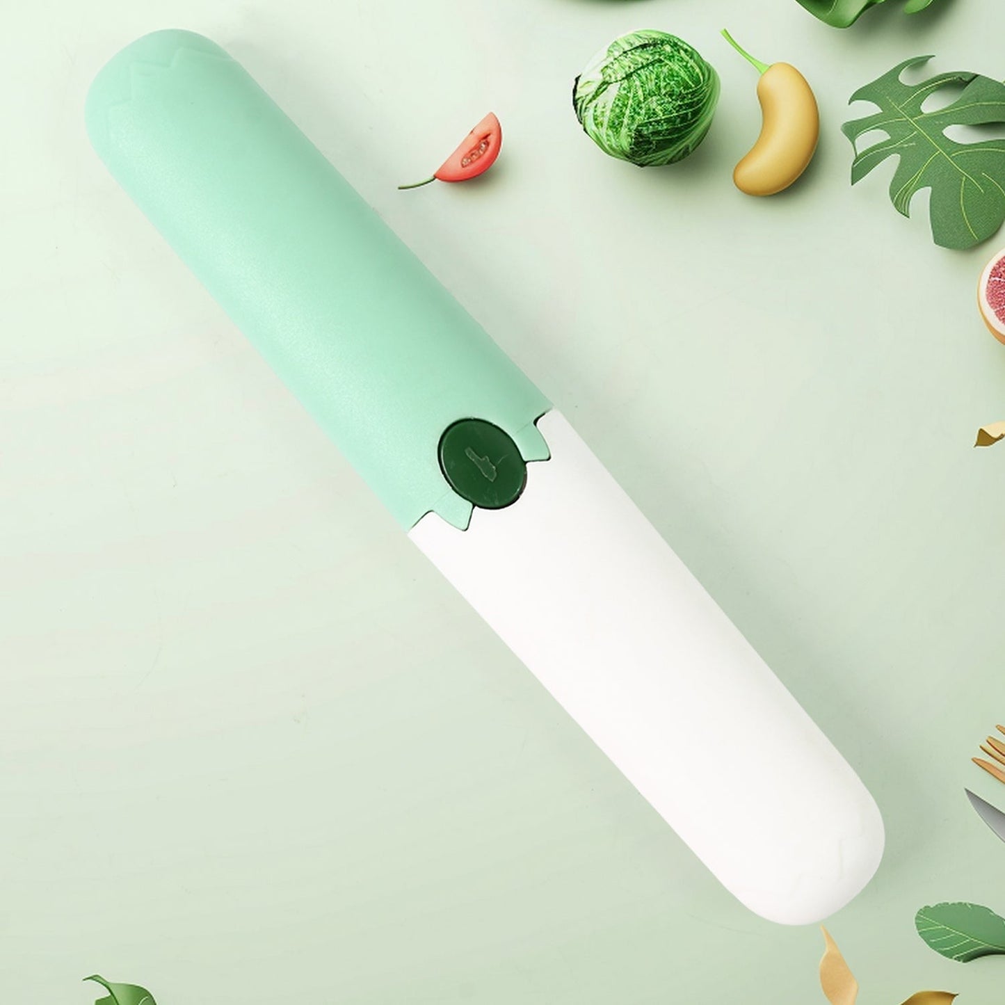 Lightweight folding fruit peeler and knife tool with ergonomic handle