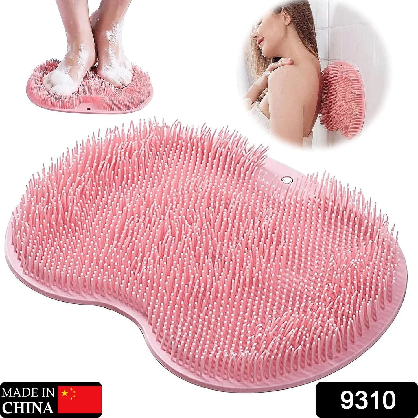 Anti-slip foot scrubber brush mat for shower and bath