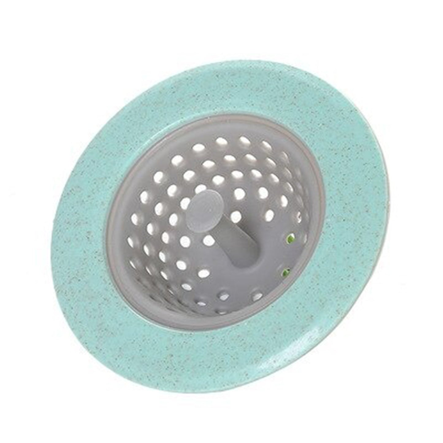 Kitchen sink drain with silicone basket catching food scraps