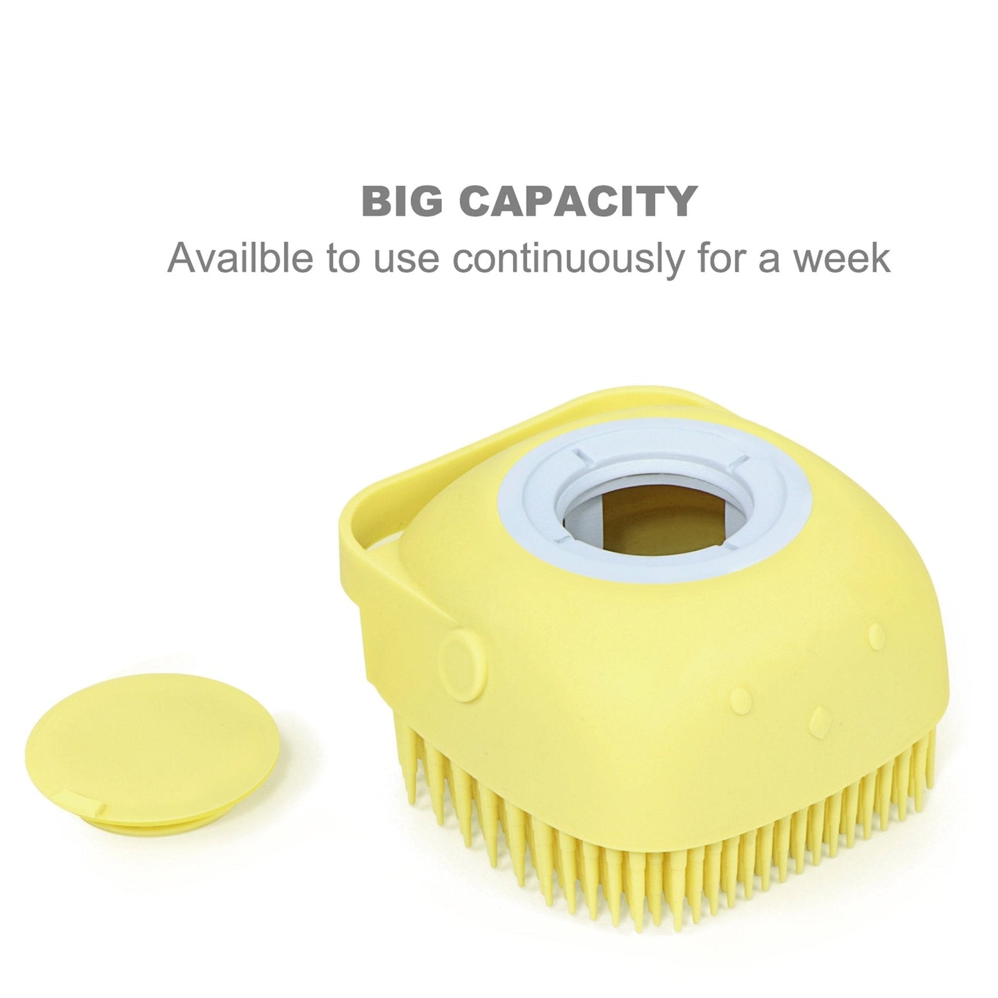 Palm-friendly silicone bath brush with gentle bristles, ideal for kids and adults in humid climates