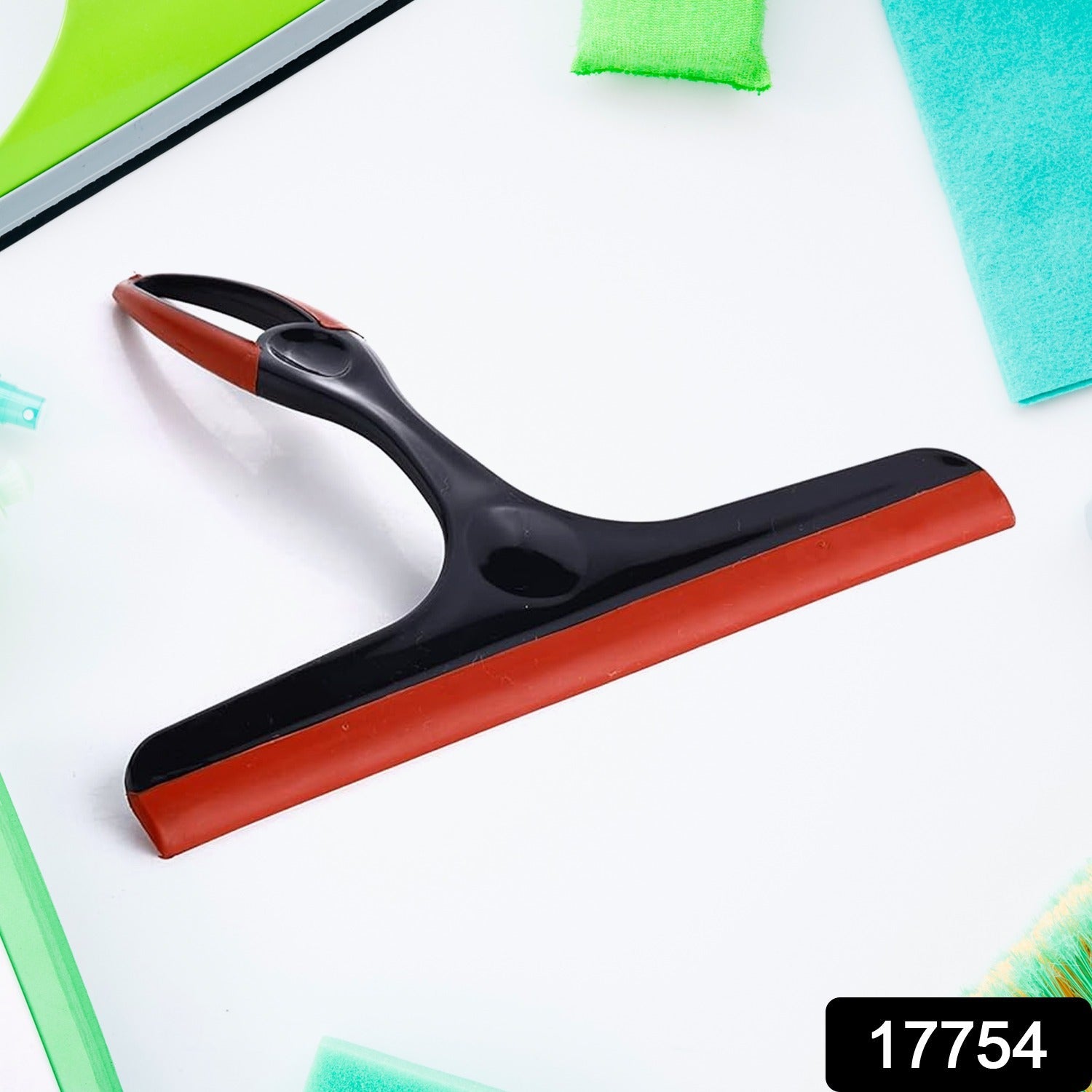 Multi-purpose plastic wiper on marble kitchen platform