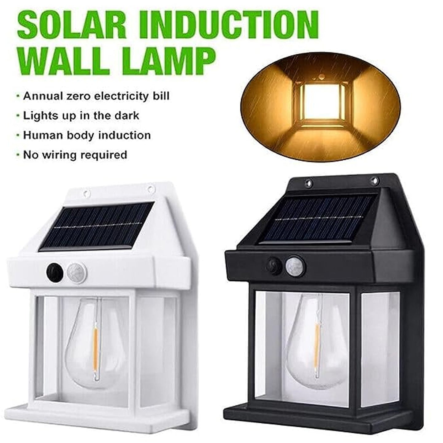 Eco-friendly solar lamp with dusk-to-dawn and motion sensor technology for home security lighting