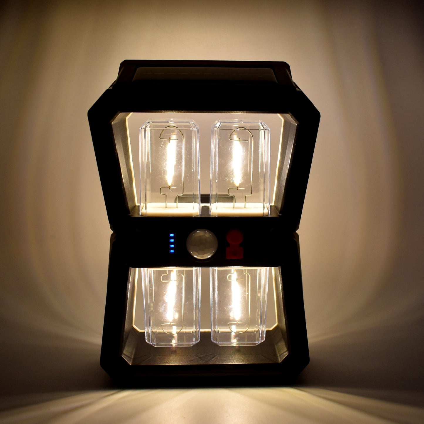 Solar wall lantern light with motion sensor vintage filament