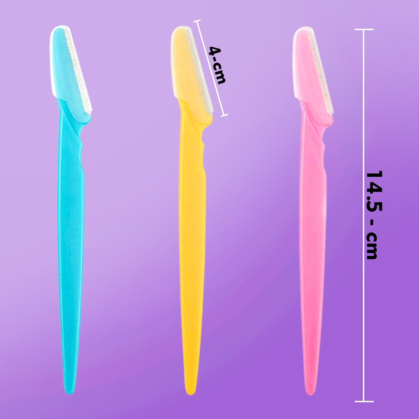 Lightweight eyebrow shaver razor pack of 3 grooming tools