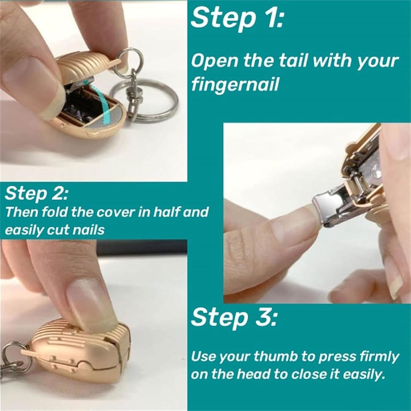 Stylish folding nail clipper for travel and daily use