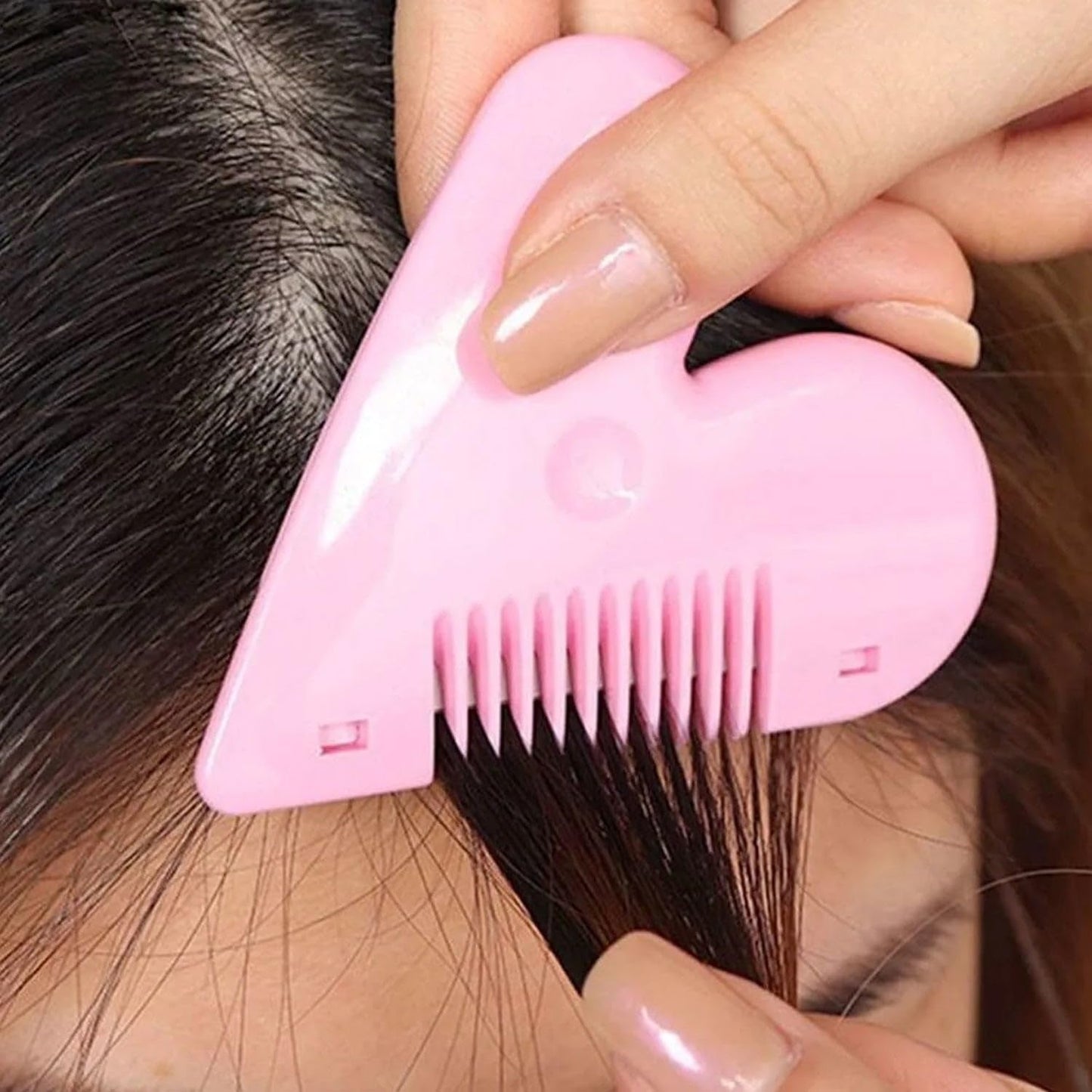 Kids' Heart Shape Safety Scissors, Stainless steel baby hair thinning scissors portable design