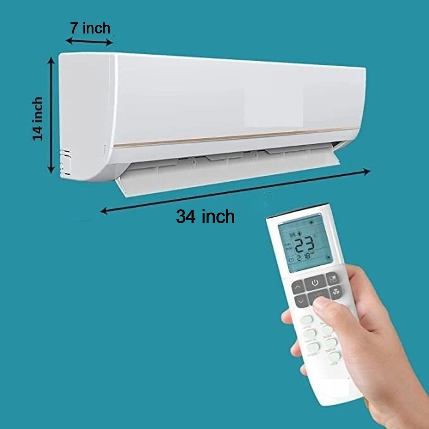 Stylish embroidery AC cover for home wall-mounted unit protection