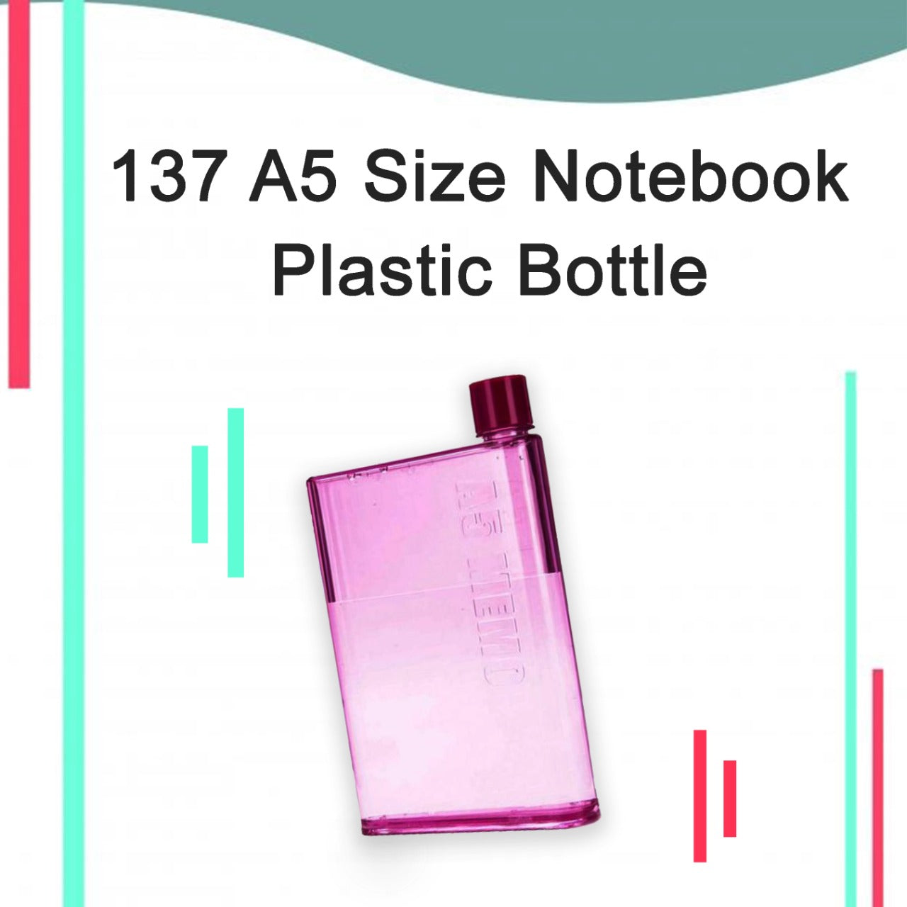 Stylish notebook bottle with transparent sleek design