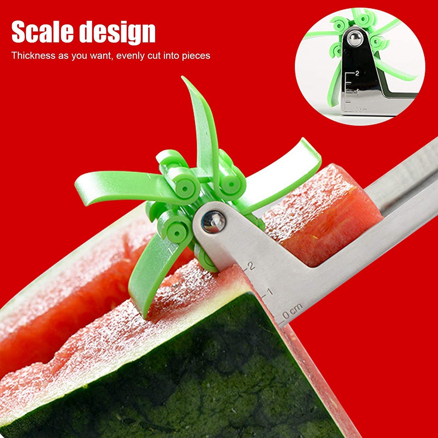 Cube-making watermelon cutter, washable and rust-resistant stainless steel