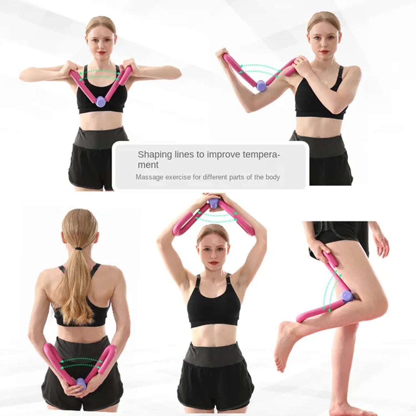 Foam padded thigh exerciser for arms, thighs, and glutes